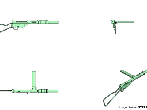 SMG - Sten Mark II Silencer 3D-Modell