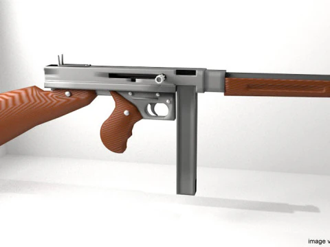 Submetralhadora-Thomson M1A1 Modelo 3D