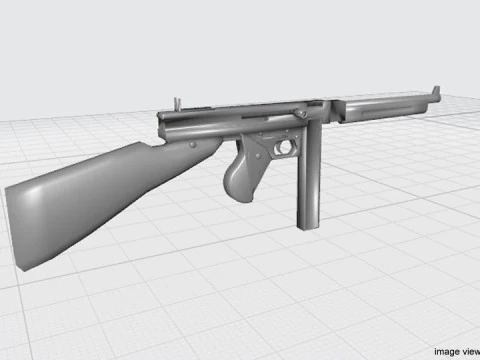 SMG - Thompson M1A1 3D Model