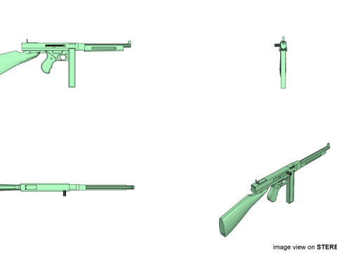 SMG - Thompson M1A1 3Dモデル