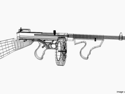 SMG - Thompson M1921 3D Модель