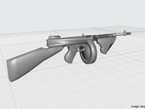 SMG - Thompson M1921 3D Модель