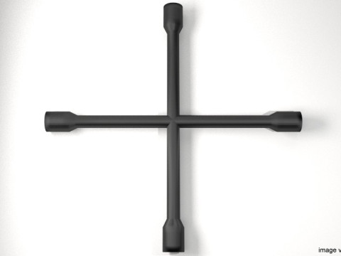 Mechanical Handtools - 4-way lug wrench 3Dモデル