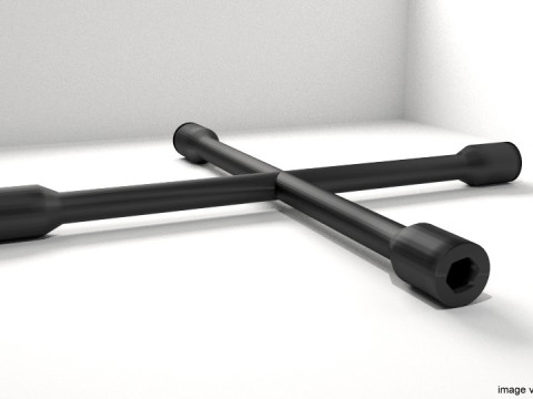 Mechanical Handtools - 4-way lug wrench 3Dモデル
