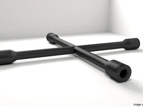 Mechanical Handtools - 4-way lug wrench 3D Model