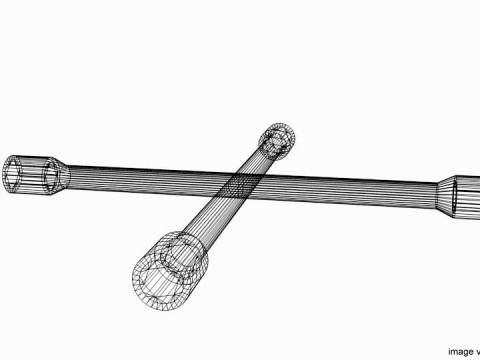 Mechanical Handtools - 4-way lug wrench 3Dモデル