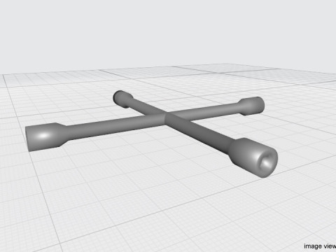 Mechanical Handtools - 4-way lug wrench 3Dモデル