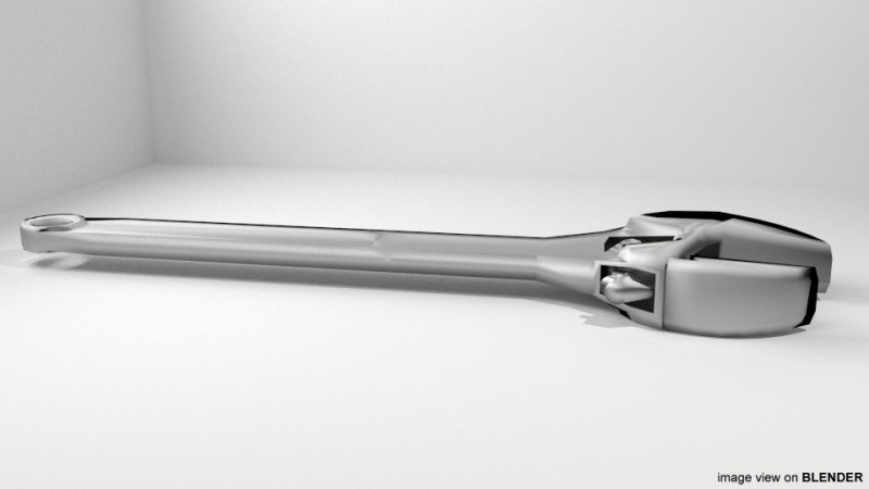 Mechanical Handtools - Adjustable Wrench Modelo 3D .c4d .max .obj .3ds .fbx .stl .blend 