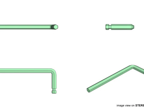 Mechanical Handtools - Allen Wrench 3D Model