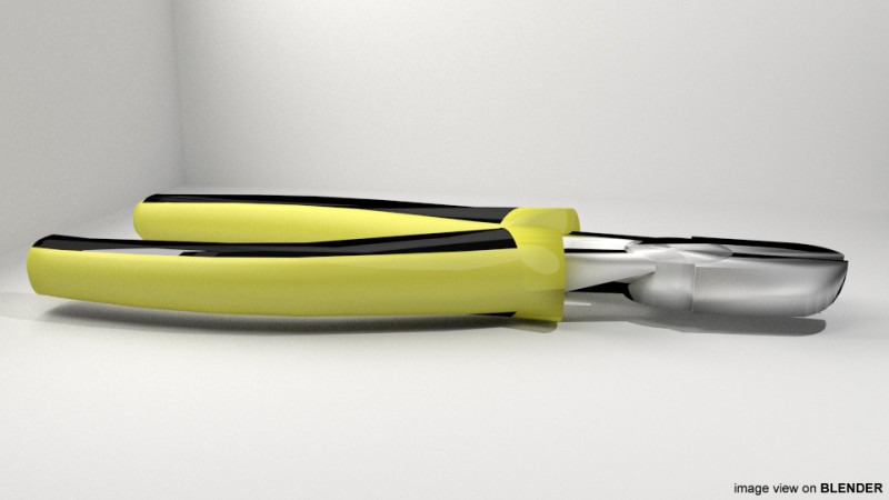 Mechanical Handtools - Cutter Plier 3D Модель .c4d .max .obj .3ds .fbx .stl .blend 