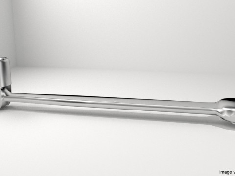 Mechanical Handtools - Flex-head Socket Wrench 3D Model