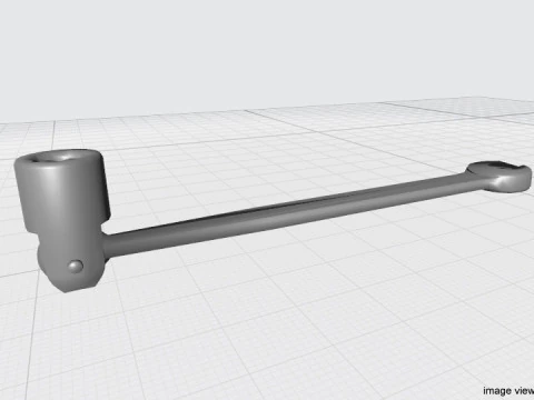 Mechanical Handtools - Flex-head Socket Wrench 3D Model