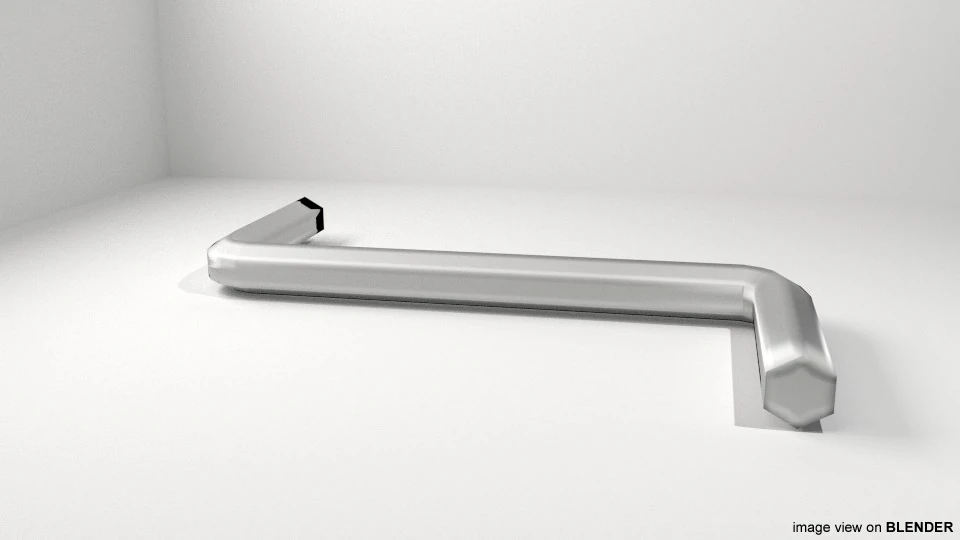 Mechanical Handtools - Hex key Wrench 3D Model .c4d .max .obj .3ds .fbx .stl .blend 