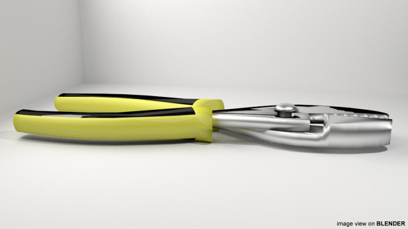 Mechanical Handtools - Linemans Pliers 3D Model .c4d .max .obj .3ds .fbx .stl .blend 