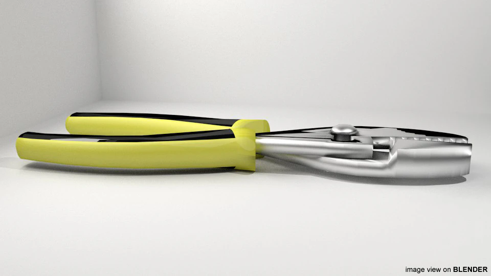 Mechanical Handtools - Linemans Pliers 3D Model .c4d .max .obj .3ds .fbx .stl .blend 