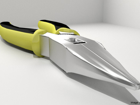 Mechanical Handtools - Long-nose Pliers 3D Model
