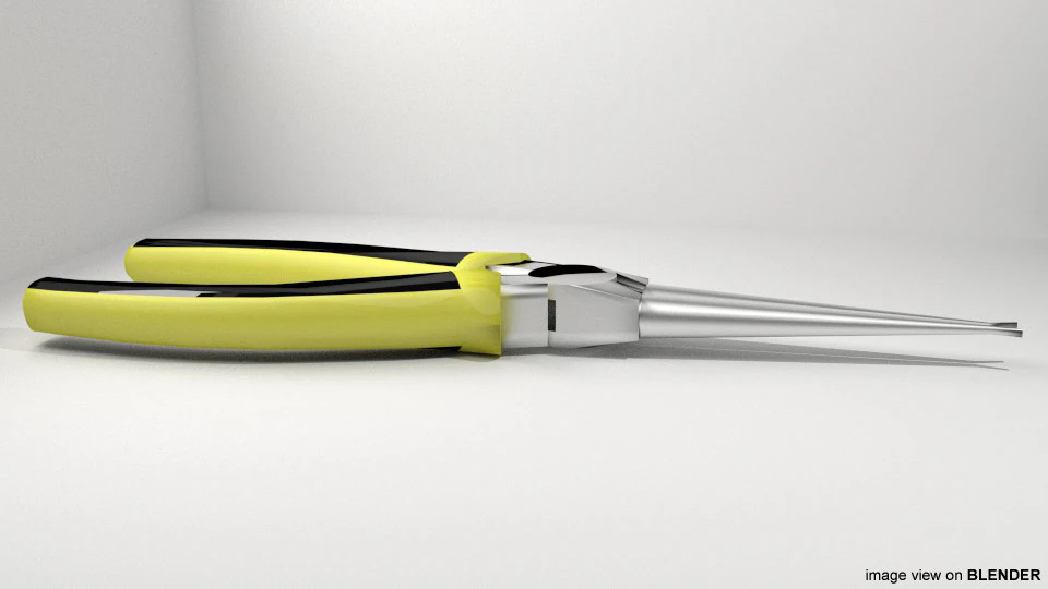 Mechanical Handtools - Round-nose Pliers 3D Model .c4d .max .obj .3ds .fbx .stl .blend