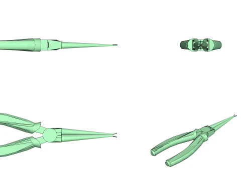 Mechanical Handtools - Round-nose Pliers 3D Model