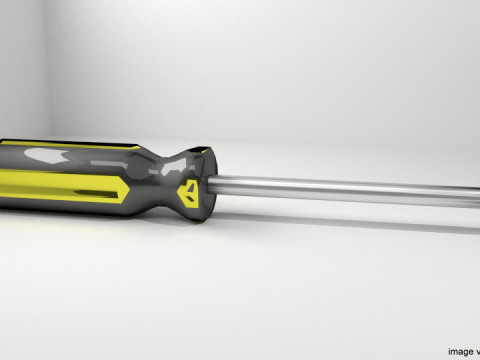 Mechanical Handtools - Screwdriver cross-bade tip 3D मॉडल