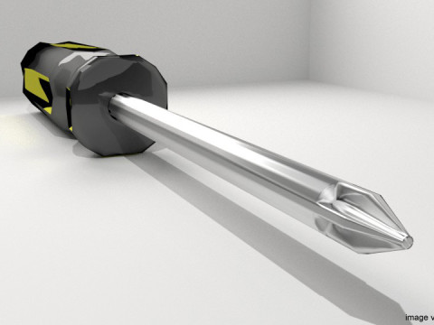 Mechanical Handtools - Screwdriver cross-bade tip Model 3D