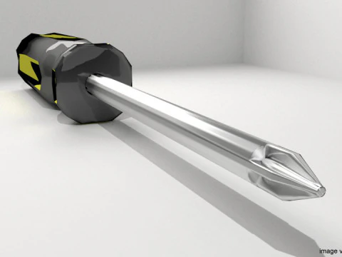 Mechanical Handtools - Screwdriver cross-bade tip 3D Model