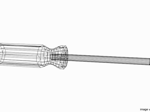 Mechanical Handtools - Screwdriver cross-bade tip Model 3D