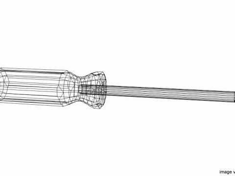 Mechanical Handtools - Screwdriver cross-bade tip 3D Model