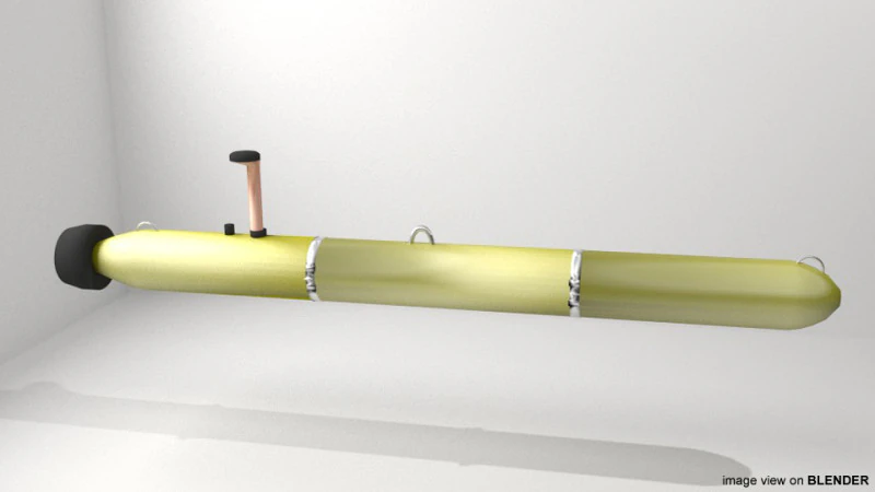 Robotic Underwater Detector - Type 1 3D Model .c4d .max .obj .3ds .fbx .stl .blend 