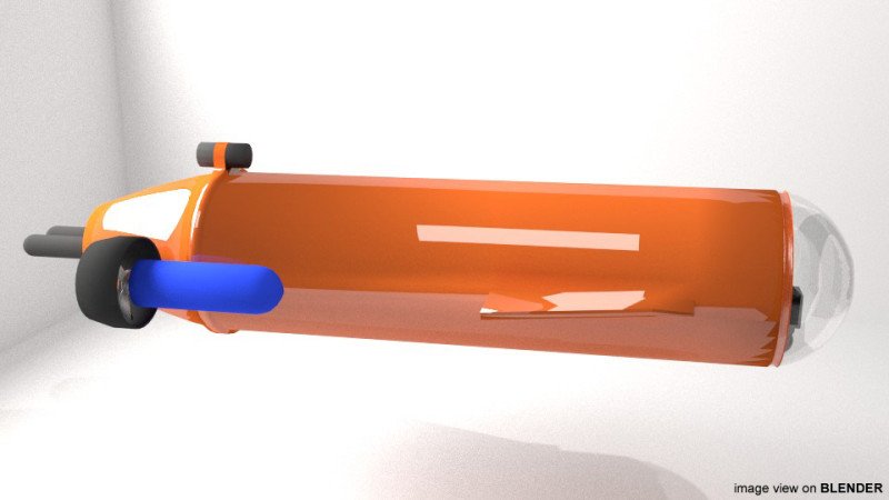 Robotic Underwater Detector - Type 2 3D Model .c4d .max .obj .3ds .fbx .stl .blend 