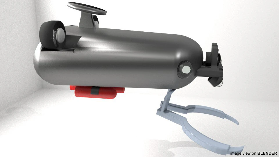 Robotic Underwater Detector - Type 3 3D Model .c4d .max .obj .3ds .fbx .stl .blend 