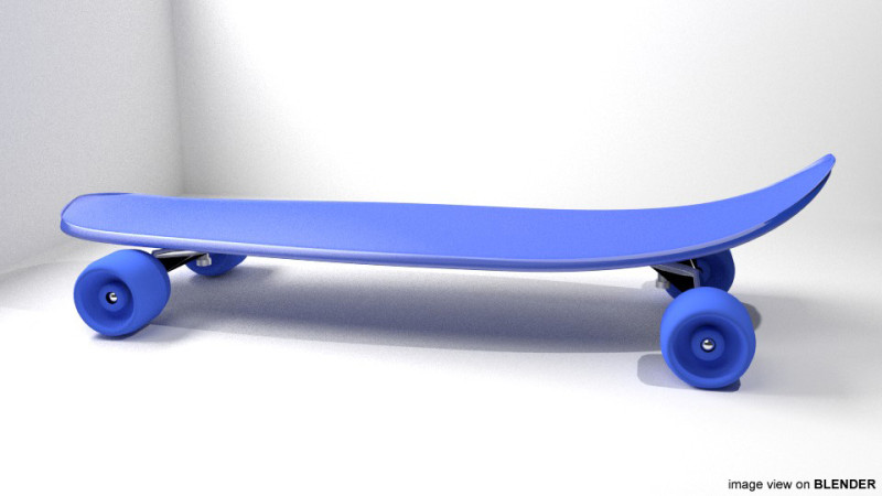 Skateboard - Type 1 Modelo 3D .c4d .max .obj .3ds .fbx .stl .blend 