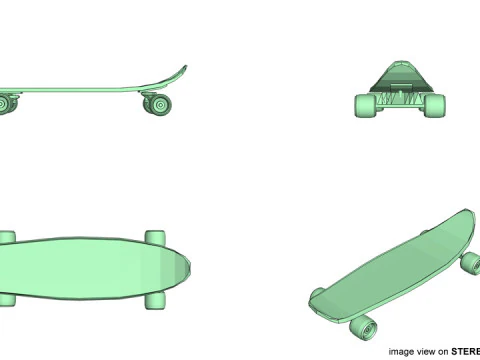 Skateboard - Type 1 3D Model