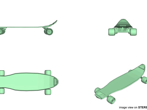 Skateboard - Type 3 3D मॉडल
