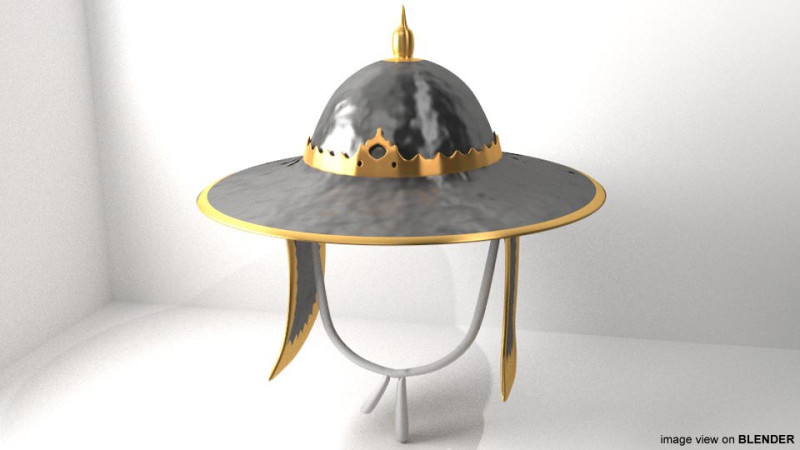 Medieval Combat Helmet - Ayutthaya 3D मॉडल .c4d .max .obj .3ds .fbx .stl .blend 