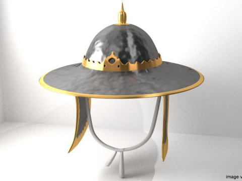 Medieval Combat Helmet - Ayutthaya 3D Model
