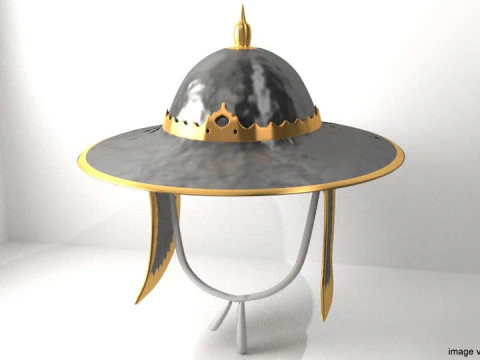 Helm Tempur Abad Pertengahan - Ayutthaya Model 3D