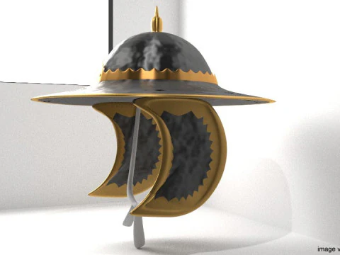 Medieval Combat Helmet - Ayutthaya 3D Model