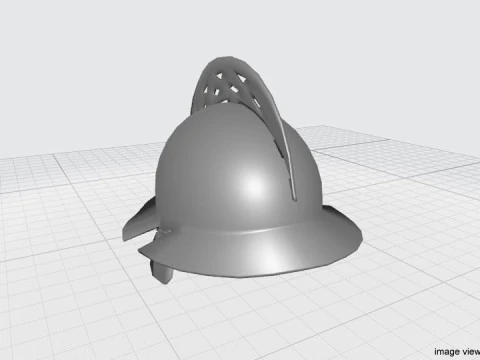 Medieval Combat Helmet - Brunei Sipah 3D Model