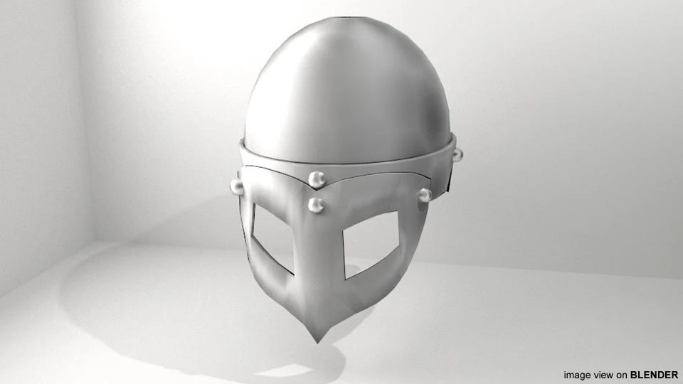 Medieval Combat Helmet - Gjermundbu 3D Model .c4d .max .obj .3ds .fbx .stl .blend 