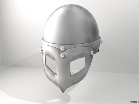 Medieval Combat Helmet - Gjermundbu 3D Model