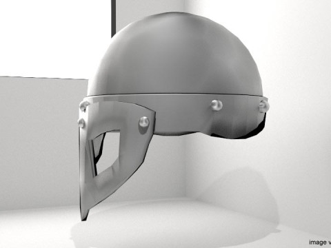 Medieval Combat Helmet - Gjermundbu 3D Model
