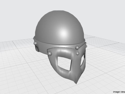 Medieval Combat Helmet - Gjermundbu 3D Model