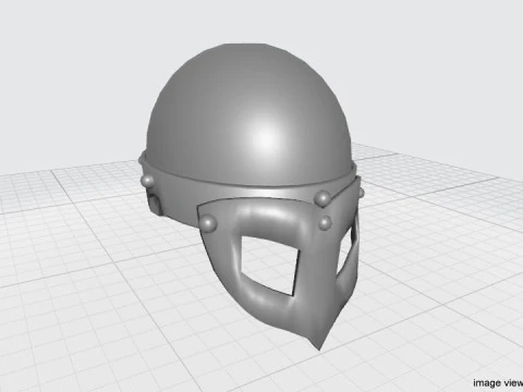 Medieval Combat Helmet - Gjermundbu 3D Model