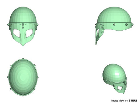 Medieval Combat Helmet - Gjermundbu 3D Model