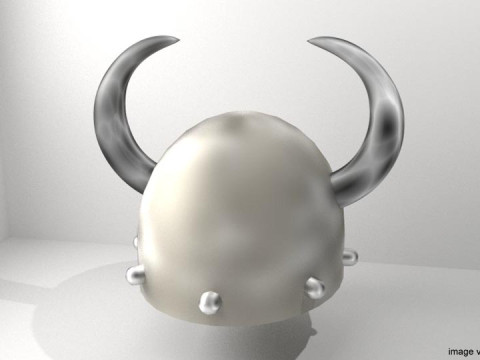 Medieval Combat Helmet - Horn Helm 3D Model