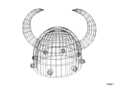 Medieval Combat Helmet - Horn Helm 3D Model