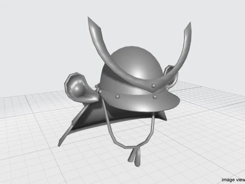Medieval Combat Helmet - Kabuto 3D Model