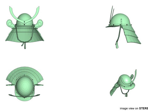 Medieval Combat Helmet - Kabuto Modelo 3D