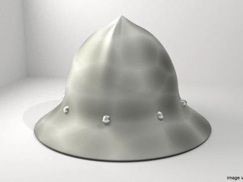 Elmo da combattimento medievale - Cappello bollitore Modello 3D