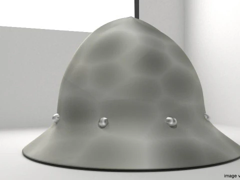 Medieval Combat Helmet - Kettle Hat 3D Model